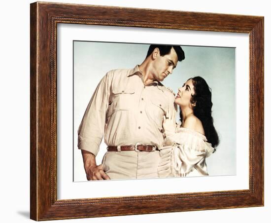 Giant, Rock Hudson, Elizabeth Taylor, 1956-null-Framed Photo