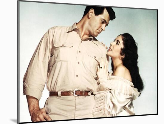 Giant, Rock Hudson, Elizabeth Taylor, 1956-null-Mounted Photo