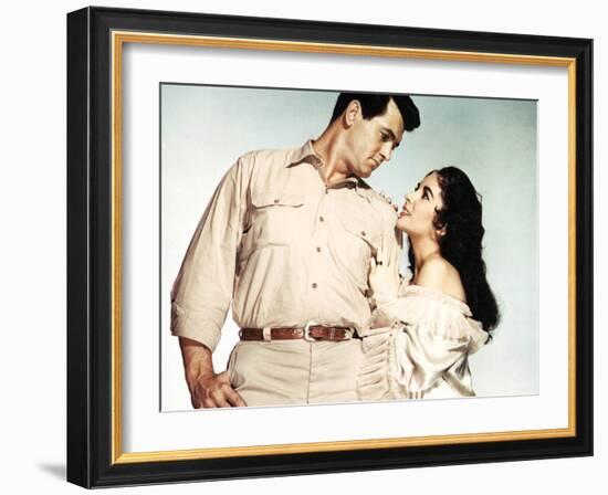 Giant, Rock Hudson, Elizabeth Taylor, 1956-null-Framed Photo