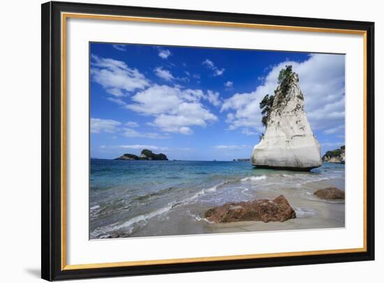 Giant Rock on the Sandy Beach of Cathedral Cove, Coromandel, North Island, New Zealand, Pacific-Michael Runkel-Framed Photographic Print