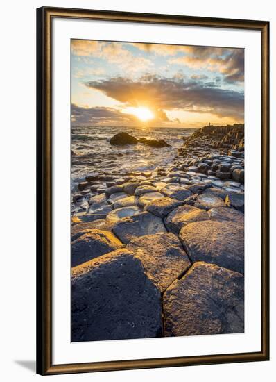 Giant's Causeway, County Antrim,  Ulster region, northern Ireland, United Kingdom. Iconic basalt co-Marco Bottigelli-Framed Photographic Print