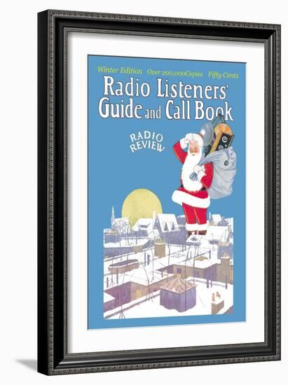 Giant Santa with Radio Components-null-Framed Art Print