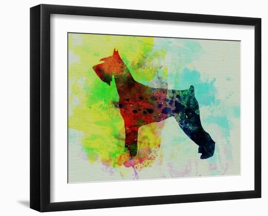 Giant Schnauzer Watercolor-NaxArt-Framed Art Print