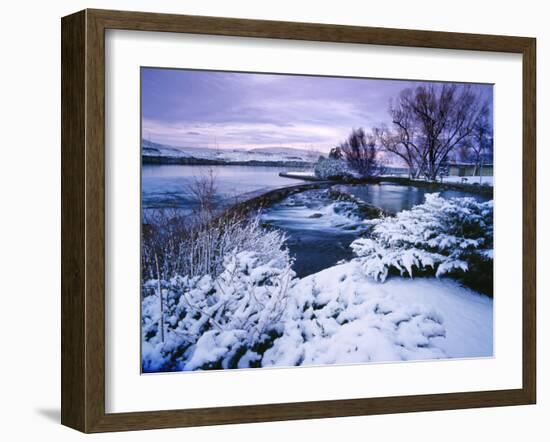 Giant Springs State Park in Winter, Great Falls, Montana-Chuck Haney-Framed Photographic Print