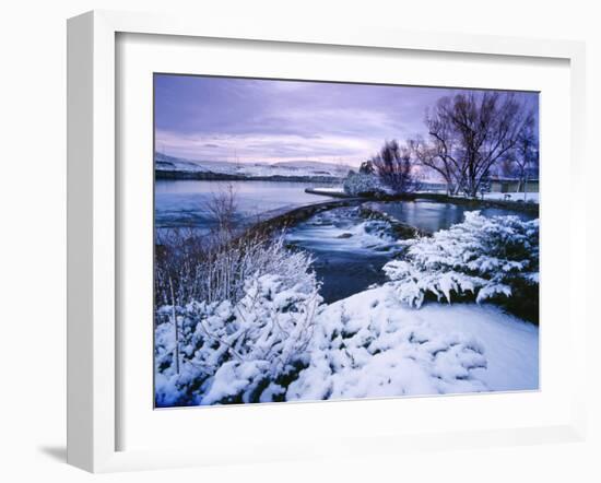 Giant Springs State Park in Winter, Great Falls, Montana-Chuck Haney-Framed Photographic Print