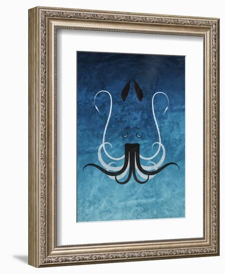 Giant Squid - Jethro Wilson Contemporary Wildlife Print-Jethro Wilson-Framed Art Print