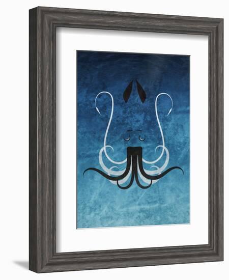 Giant Squid - Jethro Wilson Contemporary Wildlife Print-Jethro Wilson-Framed Art Print