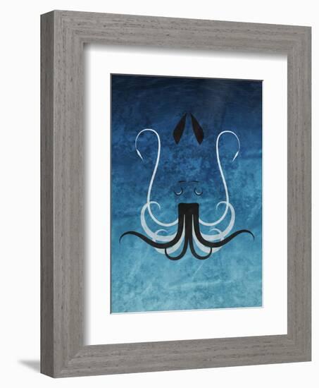 Giant Squid - Jethro Wilson Contemporary Wildlife Print-Jethro Wilson-Framed Art Print