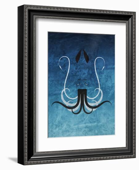 Giant Squid - Jethro Wilson Contemporary Wildlife Print-Jethro Wilson-Framed Art Print