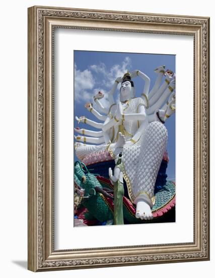 Giant Statue of Kwan Yin, Buddhist Goddess, Wat Plai Laem, Ko Samui, Thailand-Cindy Miller Hopkins-Framed Photographic Print