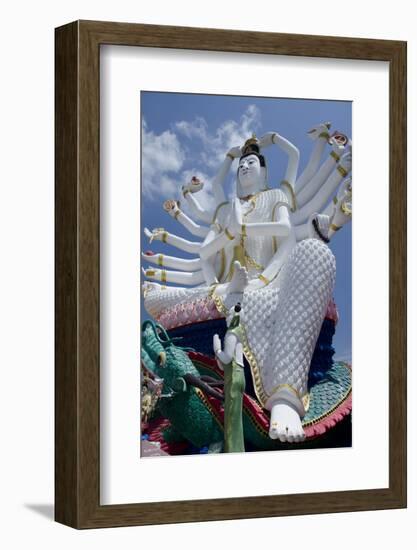 Giant Statue of Kwan Yin, Buddhist Goddess, Wat Plai Laem, Ko Samui, Thailand-Cindy Miller Hopkins-Framed Photographic Print