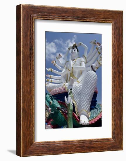 Giant Statue of Kwan Yin, Buddhist Goddess, Wat Plai Laem, Ko Samui, Thailand-Cindy Miller Hopkins-Framed Photographic Print