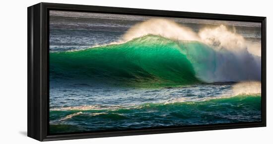 Giant storm surf, Oahu, Hawaii-Mark A Johnson-Framed Premier Image Canvas