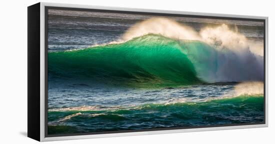 Giant storm surf, Oahu, Hawaii-Mark A Johnson-Framed Premier Image Canvas