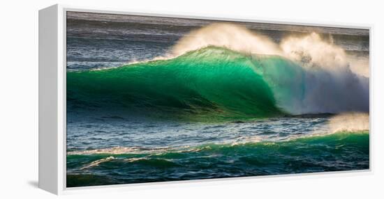 Giant storm surf, Oahu, Hawaii-Mark A Johnson-Framed Premier Image Canvas