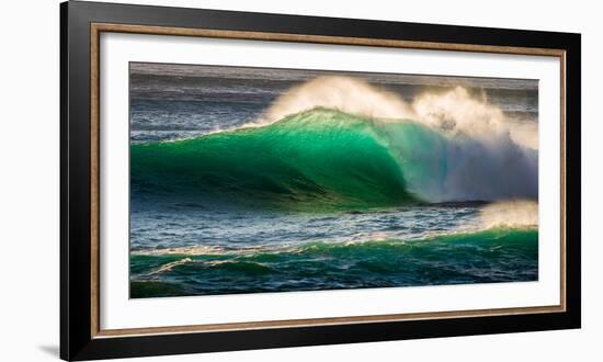 Giant storm surf, Oahu, Hawaii-Mark A Johnson-Framed Photographic Print