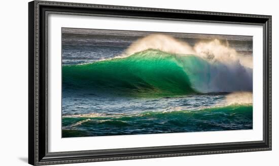 Giant storm surf, Oahu, Hawaii-Mark A Johnson-Framed Photographic Print