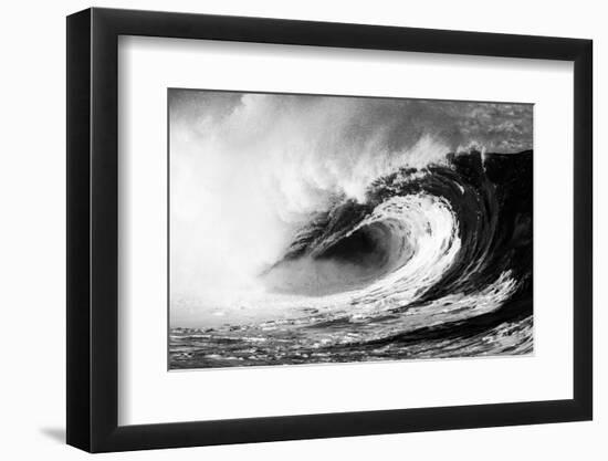 Giant surf at Waimea Bay Shorebreak, North Shore, Oahu, Hawaii-Mark A Johnson-Framed Photographic Print