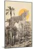 Giant Tiger in Ruins and Palms, 2020 (Mixed Media)-Florent Bodart-Mounted Giclee Print