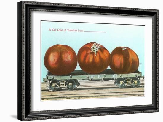 Giant Tomatoes on Flatbed-null-Framed Art Print