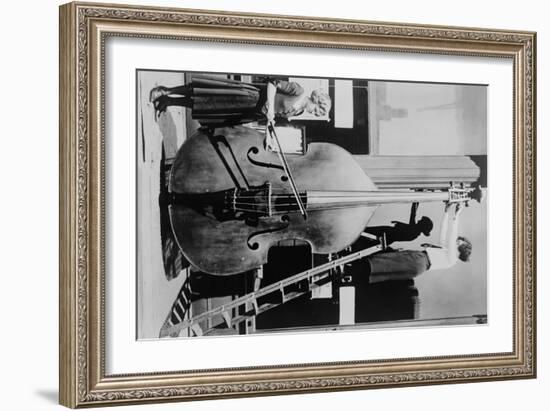 Giant Violin, the over 12 Feet Tall--Framed Art Print