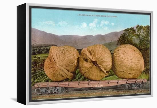 Giant Walnuts on Flatbed-null-Framed Stretched Canvas