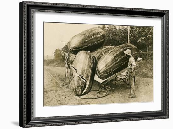 Giant Watermelons on Wagon-null-Framed Art Print