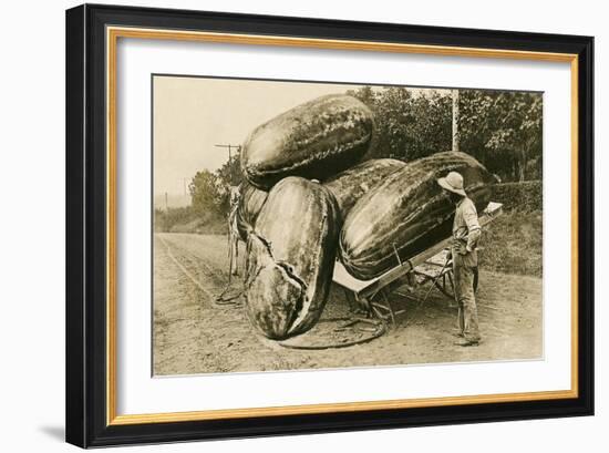 Giant Watermelons on Wagon-null-Framed Art Print
