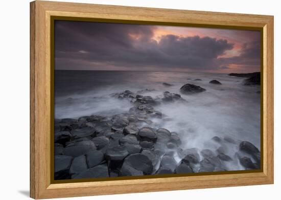 Giants Causeway at Dusk, County Antrim, Northern Ireland, UK, June 2010. Looking Out to Sea-Peter Cairns-Framed Premier Image Canvas