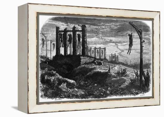 Gibet de Montfaucon - Notre-Dame de Paris, édition Perrotin, 1844, page 482-Charles Daubigny-Framed Premier Image Canvas