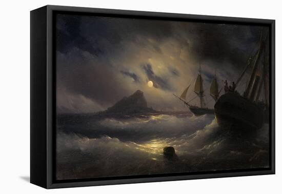 Gibraltar by Night, 1844-Ivan Konstantinovich Aivazovsky-Framed Premier Image Canvas