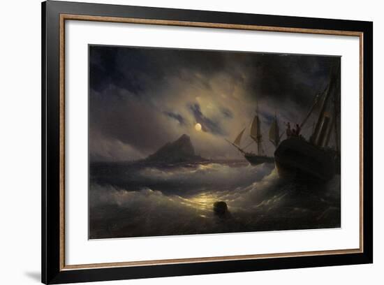 Gibraltar by Night, 1844-Ivan Konstantinovich Aivazovsky-Framed Giclee Print