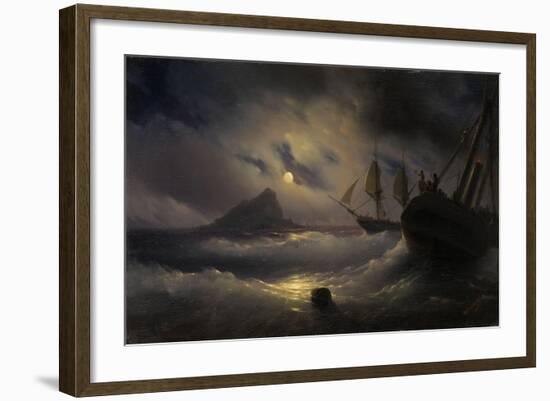 Gibraltar by Night, 1844-Ivan Konstantinovich Aivazovsky-Framed Giclee Print