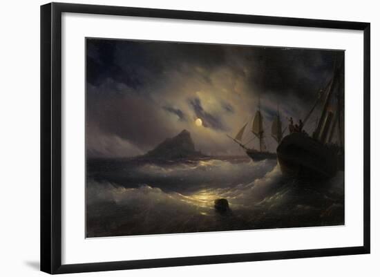 Gibraltar by Night, 1844-Ivan Konstantinovich Aivazovsky-Framed Giclee Print