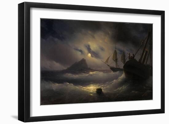 Gibraltar by Night, 1844-Ivan Konstantinovich Aivazovsky-Framed Giclee Print