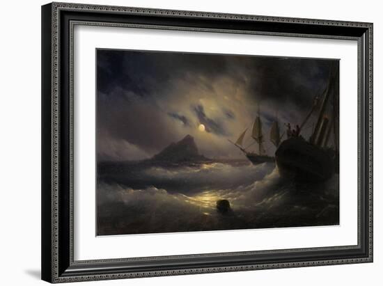 Gibraltar by Night, 1844-Ivan Konstantinovich Aivazovsky-Framed Giclee Print