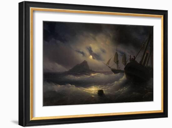 Gibraltar by Night, 1844-Ivan Konstantinovich Aivazovsky-Framed Giclee Print