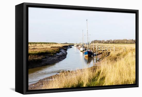 Gibraltar Point Inlet Coastal Estuary Boats Yachts Skegness Lincolnshire UK England-Paul Thompson-Framed Premier Image Canvas