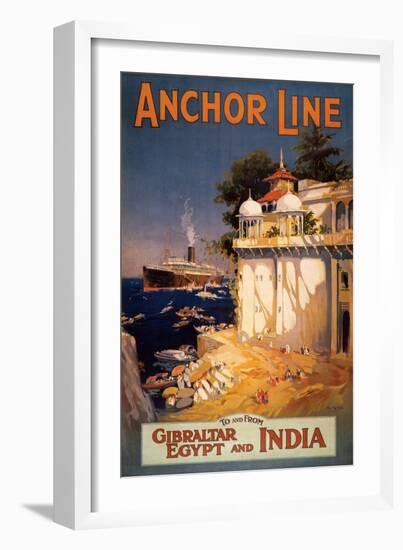 Gibralter and India I-null-Framed Art Print