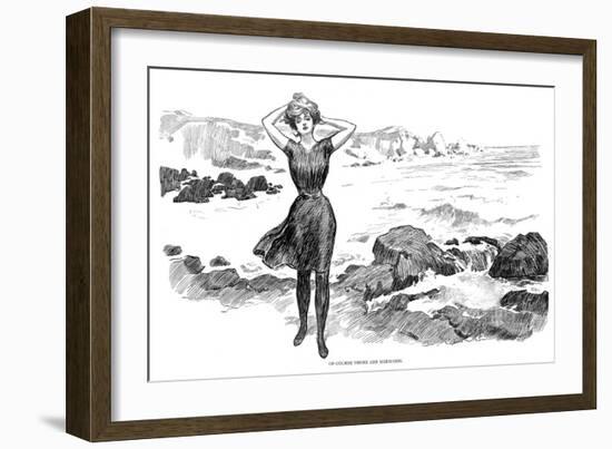 Gibson: Bather, 1902-Charles Dana Gibson-Framed Giclee Print