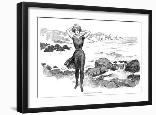 Gibson: Bather, 1902-Charles Dana Gibson-Framed Giclee Print