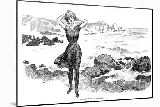 Gibson: Bather, 1902-Charles Dana Gibson-Mounted Giclee Print