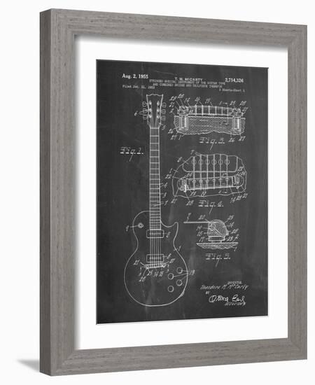 Gibson Les Paul Guitar Patent-Cole Borders-Framed Art Print