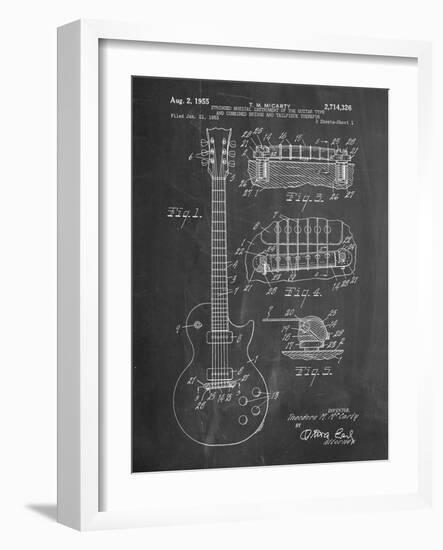 Gibson Les Paul Guitar Patent-Cole Borders-Framed Art Print