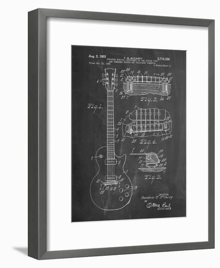 Gibson Les Paul Guitar Patent-Cole Borders-Framed Art Print