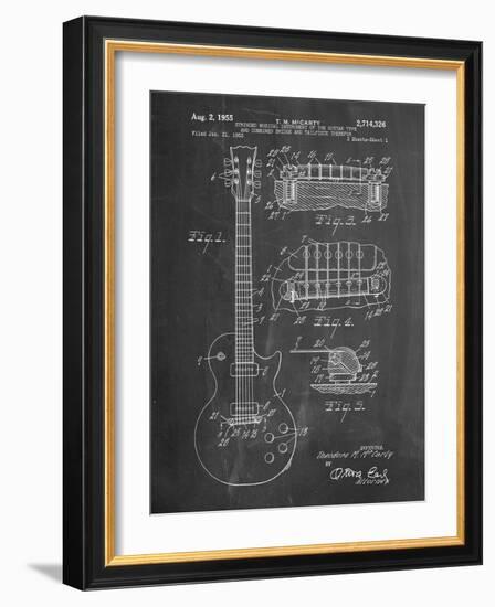 Gibson Les Paul Guitar Patent-Cole Borders-Framed Art Print