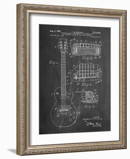 Gibson Les Paul Guitar Patent-Cole Borders-Framed Premium Giclee Print