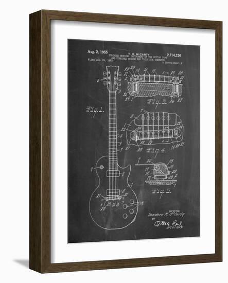 Gibson Les Paul Guitar Patent-Cole Borders-Framed Premium Giclee Print