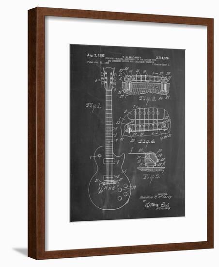 Gibson Les Paul Guitar Patent-Cole Borders-Framed Premium Giclee Print