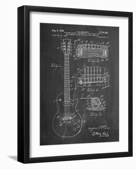 Gibson Les Paul Guitar Patent-Cole Borders-Framed Premium Giclee Print